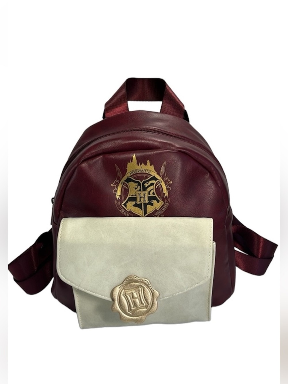 Harry Potter Acceptance Letter Backpack by Bioworld Maroon Red Hogwarts